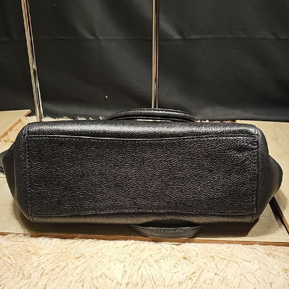 Coach Black Leather Shoulder Bag with Gold Accents - Picture 9 of 10